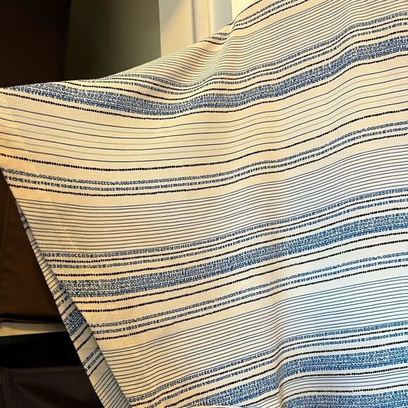 THE LIMITED square stripe tunic oversized arms, Size M Blues & Cream - Picture 8 of 9